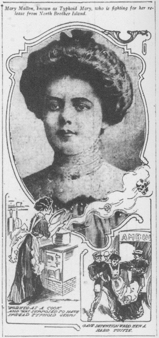 1909年の新聞に載ったメアリーの肖像