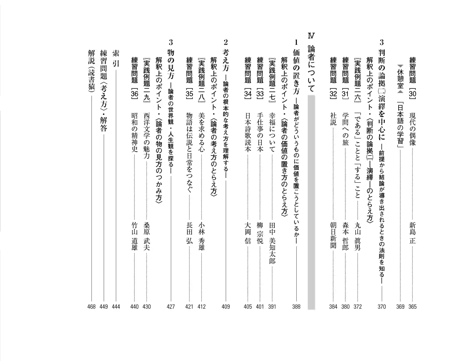 『着眼と考え方 現代文解釈の基礎〔新訂版〕』目次 5