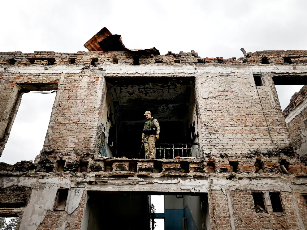 東部要衝のリマンを奪還したウクライナ軍（©ロイター/アフロ）